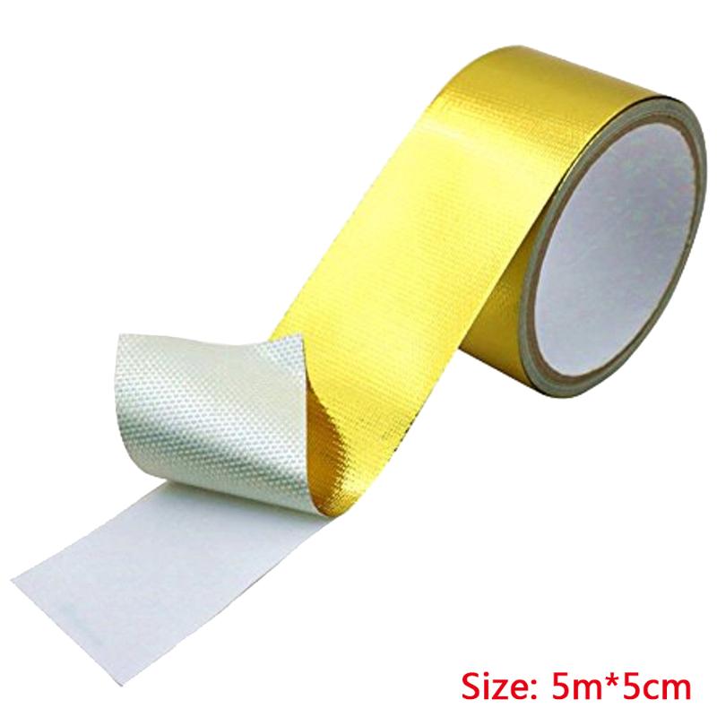 

New Aluminium Tape 5m*5cm Self Adhesive Foil Car Exhaust Repair Panel Car Modified Foil Tape Heat Barrier Roll