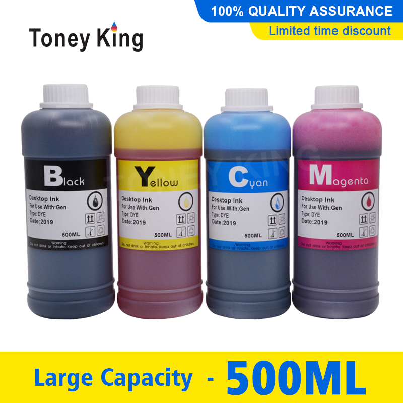 

Toney King Bottle Ink 500ml Dye Ink For T1281 T0731 T0921 T16XL T18XL T26XL T1631 T1811 T2621 T0821 Cartridge
