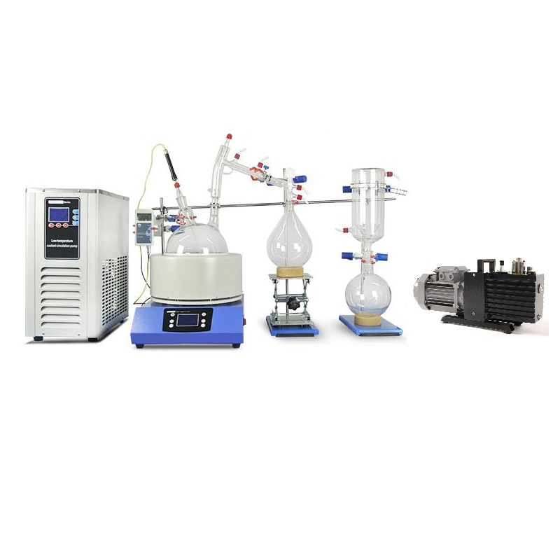 ZOIBKD Supply 5L Short Path Distillation Kit 2XZ-2 Rotary Vane Vacuum Pump Chiller One-Stop Shopping New Magnetic Stirring Heating Mantle-image-471970540