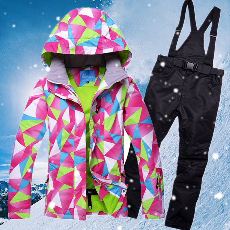 

Women' Winter Ski Suit Waterproof Windproof Snow Coat And Snowboard Pants Set Outdoor Sport Womens Thermal Skiing Jacket GCC038, Blue