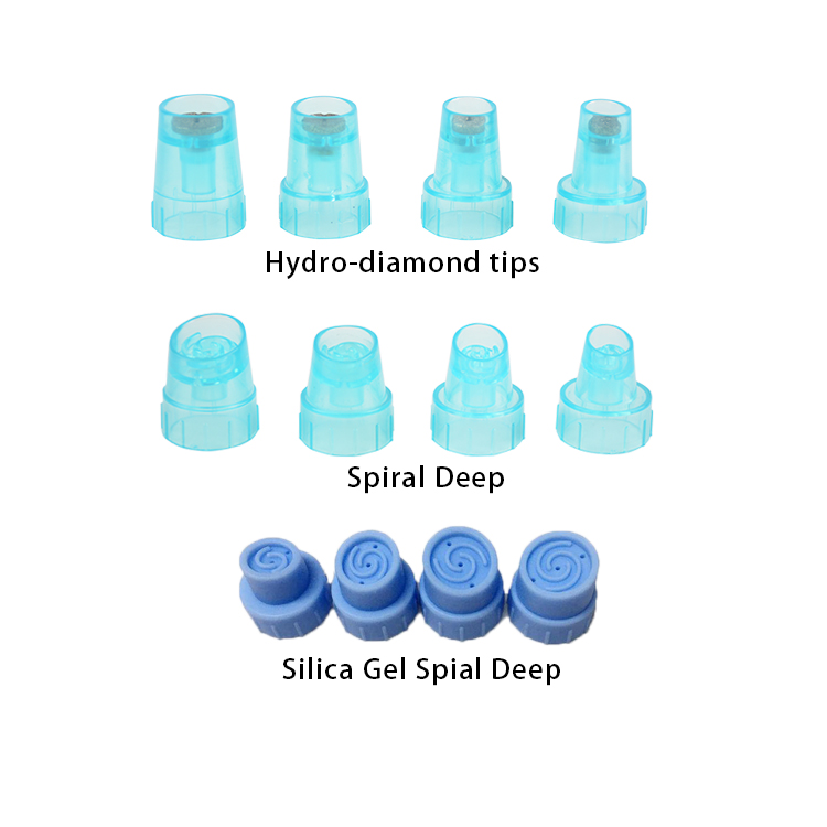 

Factory price hydra peeling tips for the hydrodermabrasion hydra facial machine/ silica gel spiral deep hydro diamond tips