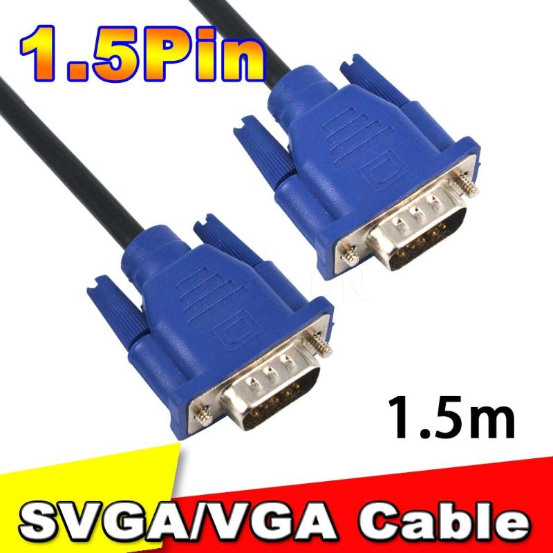 

Portable Mini 1.5M VGA Cable VGA To Flat Cable Male To Male 15 Pin Extension For PC Computre CRT LCD LED Monitor