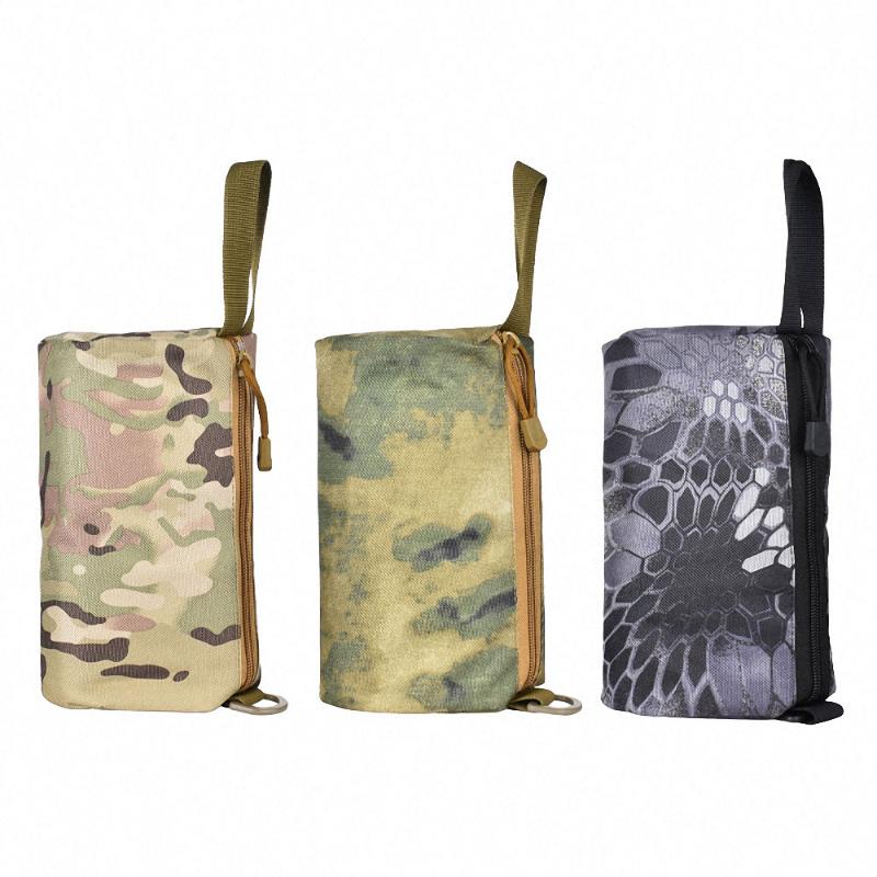

Outdoor Climbing Bag Travel Sports Fitness Storage Bag Oxford Cloth Splash Storage Multifunctional Tactical Waist, Ink camouflage s
