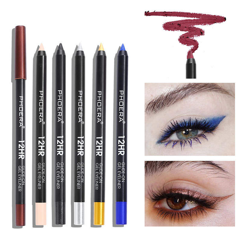 

12 Colors Pearlescent Matte Long Lasting Waterproof Delicate Makeup Eyeliner HJL2020, 106