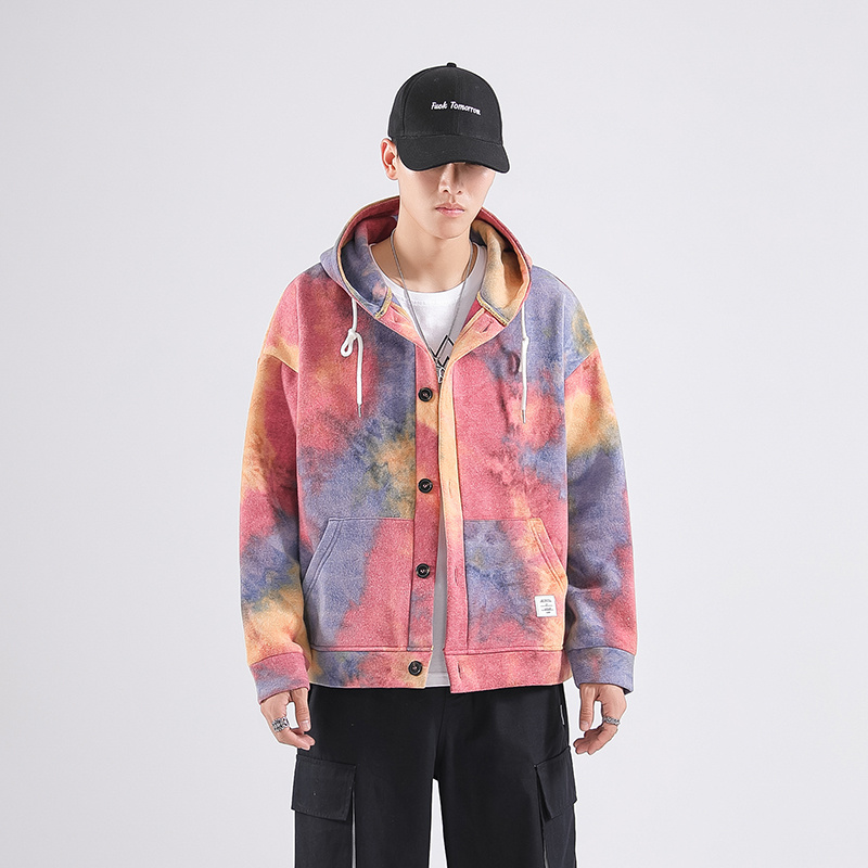 

2020 Autumn Spring Print Cardigan Hoodies MEN'S Sweatshirts Hip Hop Punk Streetwear Casual Pullover, Kg-1