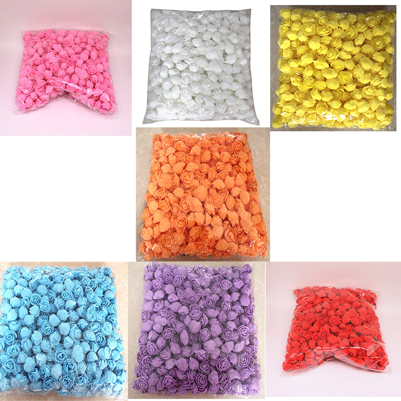 

NEW-500Pcs/Lot These Flowers Are Used To Decorate Flores Man-Made Decorative Roses Head Rose Bear Wedding House Artificial Flowe, Black