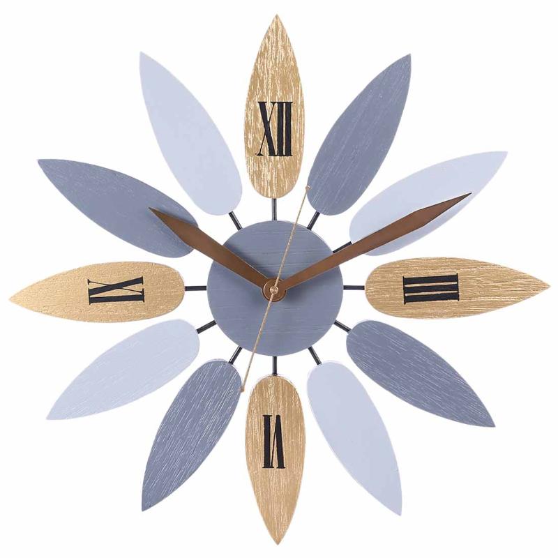 

47cm Nordic Creative Hollow Leaf Silent Wall Clock For Home Decor Large Decorative Wall Clocks 2020 New Arrival