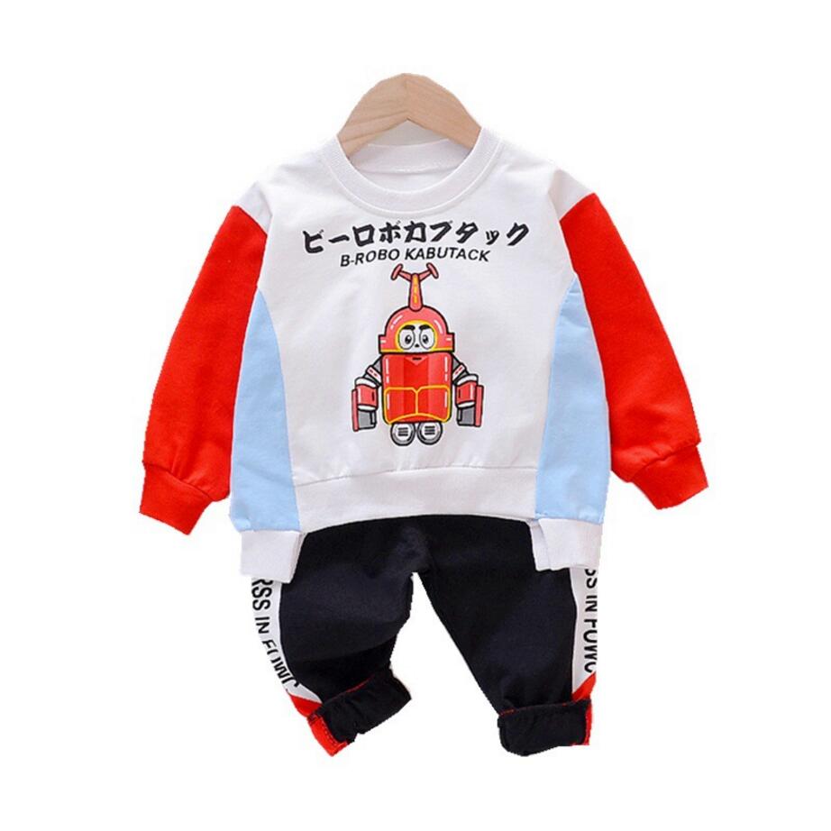 

Baby Boys Clothes Spring Autumn Cartoon Leisure Long Sleeved T-shirts + Pants 2Pcs Newborn Baby Girl Clothes Kids Suits, Blue