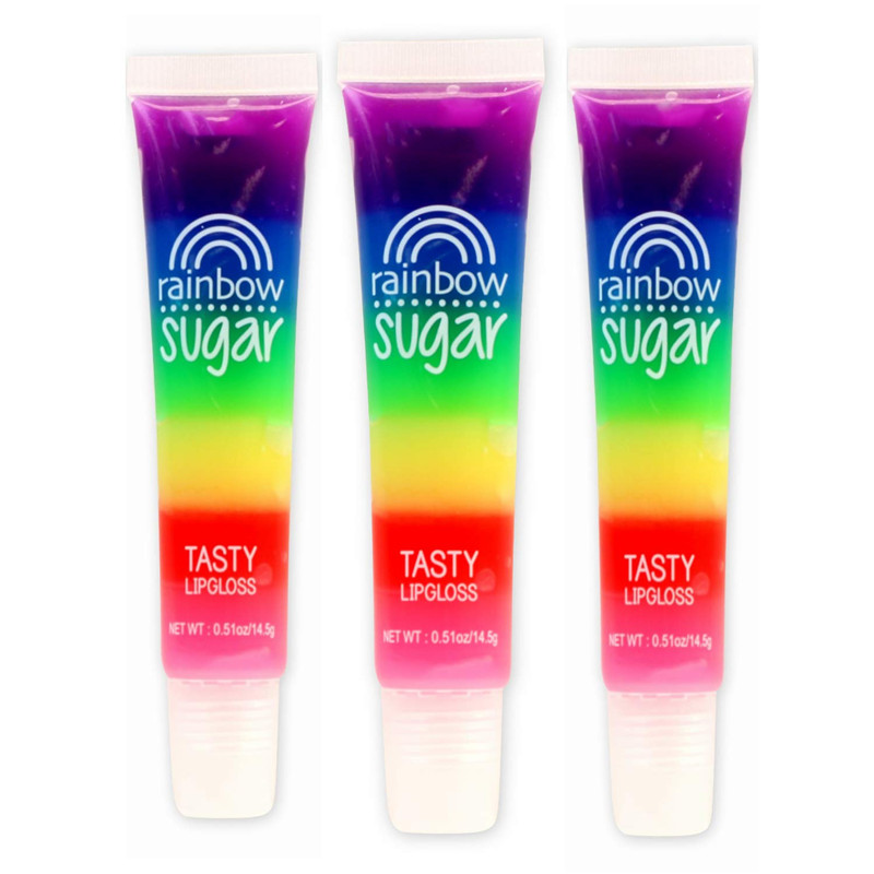 

Rainbow Tasty Sugar Lip gloss, Peach lip gloss