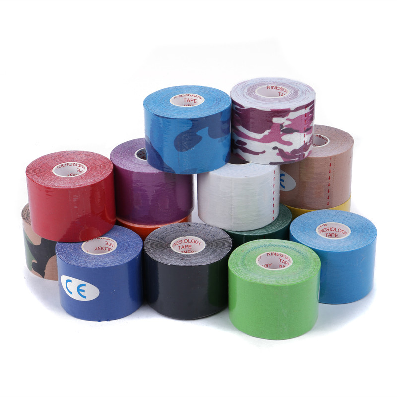 

New 2 Size Kinesiology Tape Athletic Tape Sports Muscle Bandage Care Fitness Tennis Running Knee Muscle Protector Bandage, White