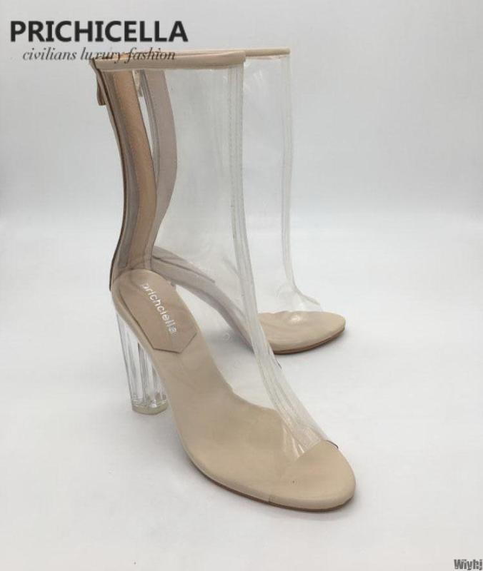 

New Ladies Fashion Transparent Open Toe High Heel Summer Sandals Sandals, As pic