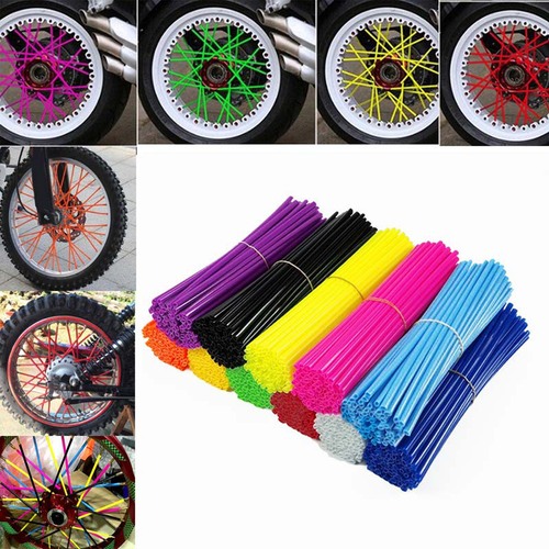 

36Pcs Bike Motorcycle Dirt Decoration Motocross Wheel Spoke Wraps Rims Skins Protector Covers Decor