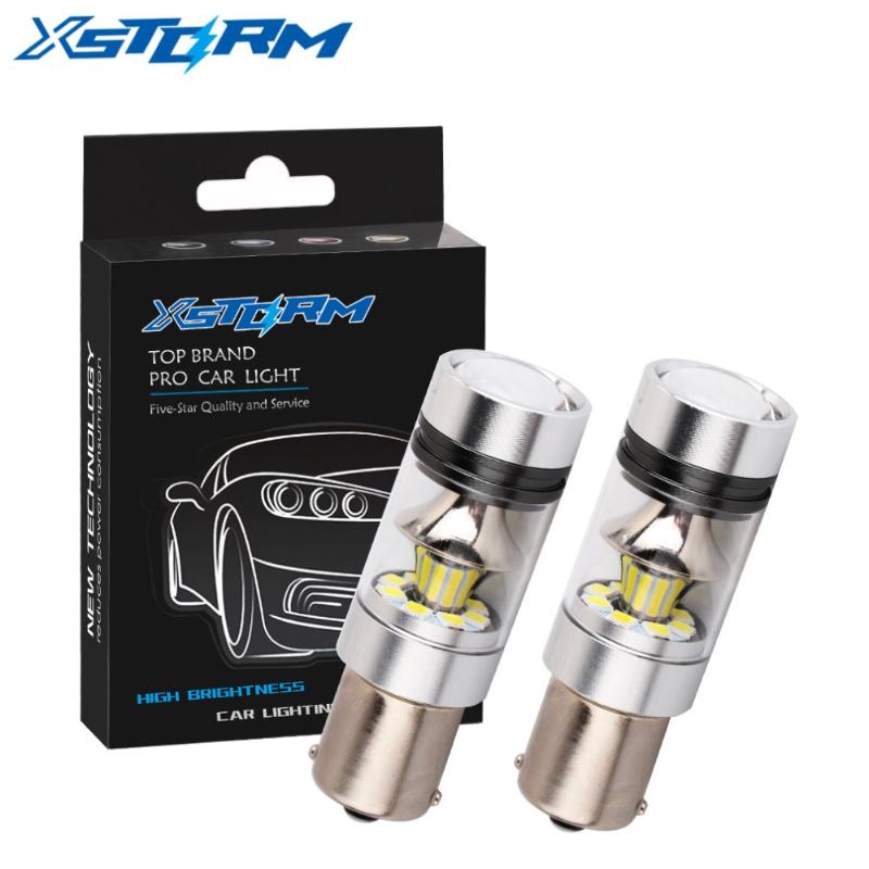 

2Pcs 1156 BA15S High Power 3030 20SMD P21W R5W LED Bulbs Car Driving Tail Lamp Brake Reverse Parking Lights 6000K White 12V-24V, As pic