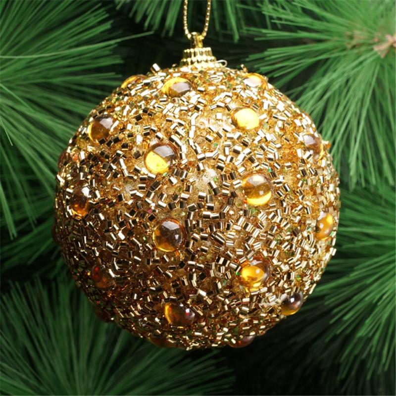 

Christmas Rhinestone Glitter Baubles Balls Xmas Tree Ornament Decoration 8CM M1028