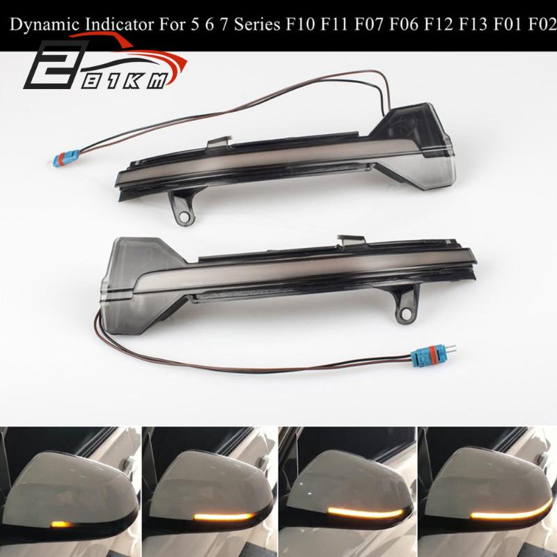 

281KM Dynamic Turn Signal Blinker Sequential Side Mirror Indicator Light For 5 6 7 Series F10 F11 F07 F06 F12 F13 F01 F02, As pic