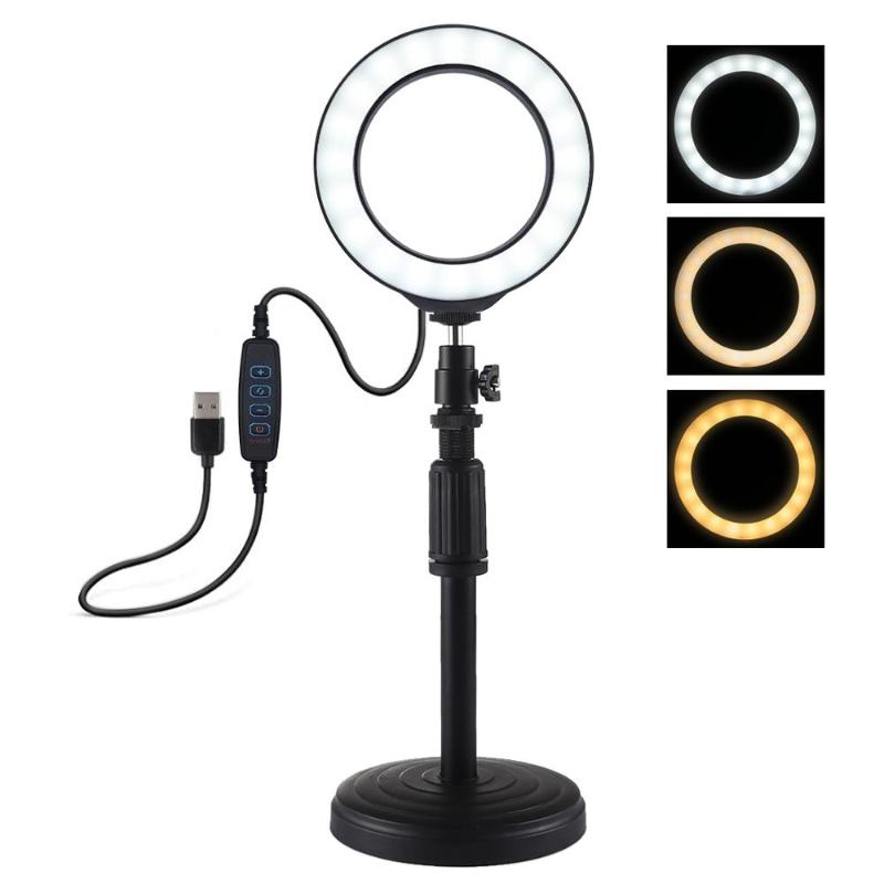 

Desktop LED Ring Light for Makeup Ring Lights for Photography Tripod With Lamp Vlog Youtube Video Broadcast Liveshow