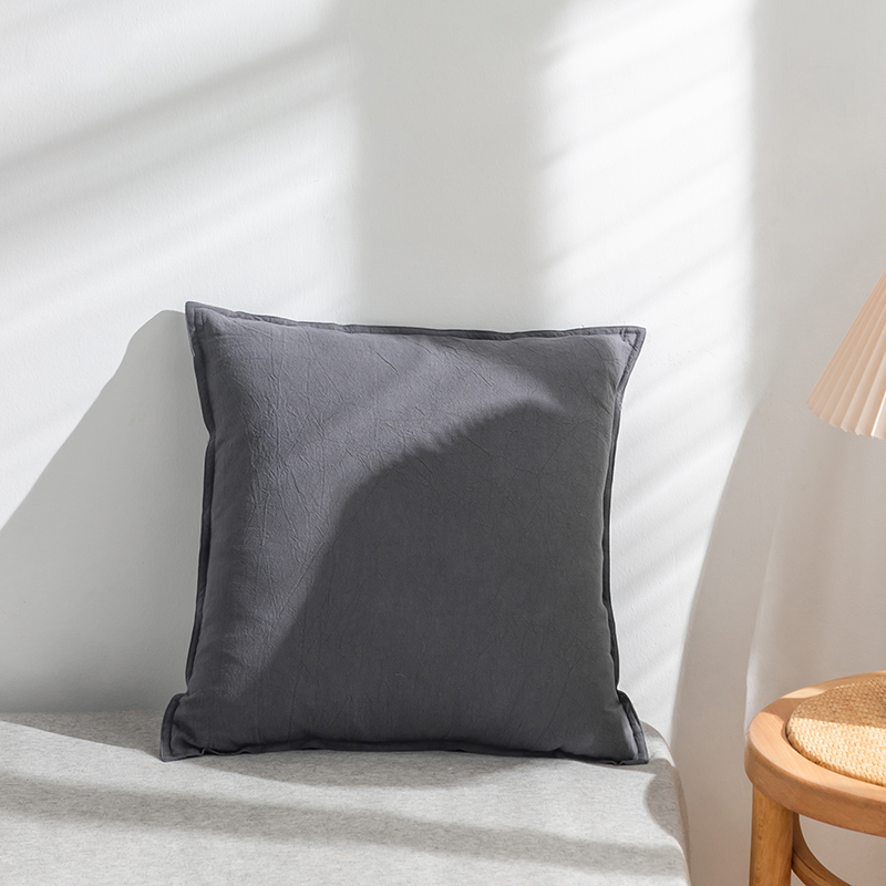 

Simple Japanese Style Cushion Cover Cotton And Linen High Quality Soft Throw Pillow Cover Solid Color Sofa Home Decoration 45x45 Pillow Case