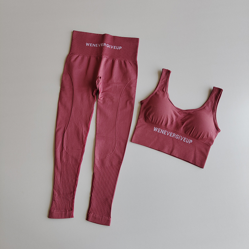 

Seamless Yoga Suit Women Fitness Clothing Sportswear Set Woman Gym Leggings Padded Push-up Strappy Sports Bra Set Sports Suits, Yellow bra