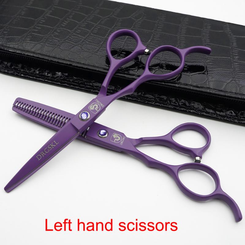 

DRGSKL professional left hand hair scissors high quality, left-hander hair hairdressing scissors barber cut shears 5.5 inch