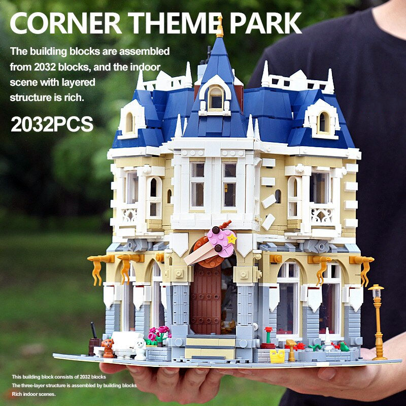 Stree View Series MOC Brickstive Corner Theme Park Building Blocks 71040 ZHEGAO QL0923 2032pcs Creator Bricks Children Toys Christmas Birthday Gi-image-565503382