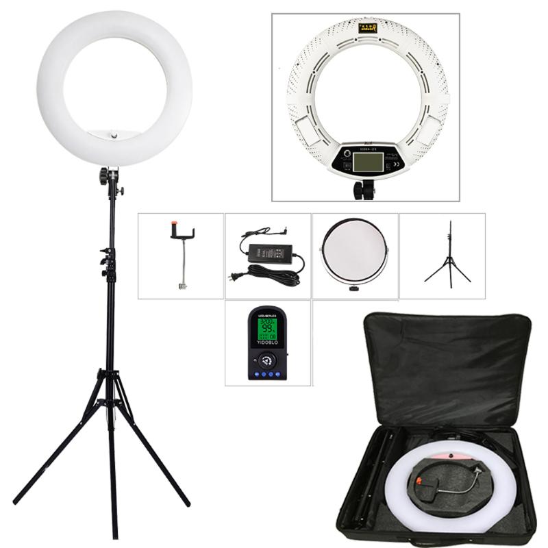 

Yidoblo White FE-480II 5500K Dimmable Camera Photo/Studio/Phone/Video 18" 96W 480 LED Ring Light LED Lamp+ 200cm tripod +Bag Kit