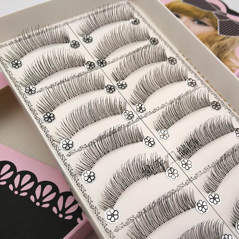 

10 pairs Natural False Eyelashes Soft Fake Eye Lashes Long Eyelash Extension Kit Makeup Wispy Eye Lashes Fake Eyelashes L08