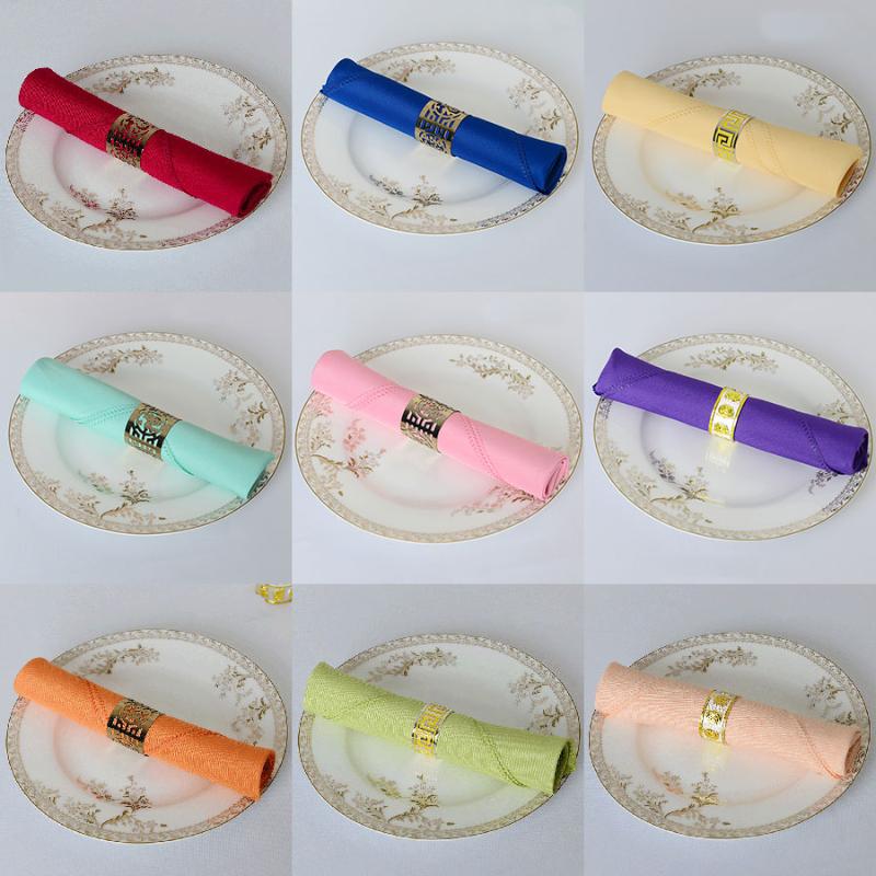 

Table Napkin 50pcs 45 X 45cm El Wedding Decoration Polyester Napkins Dinner Cloths Banquet Handkerchiefs Linen Placemats