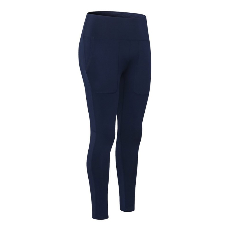 

Women' Quick-Dry High-Stretchy Leggings Fashion Color Block Pants With Pocket Sports Pants High Waist Fitness Running, Black