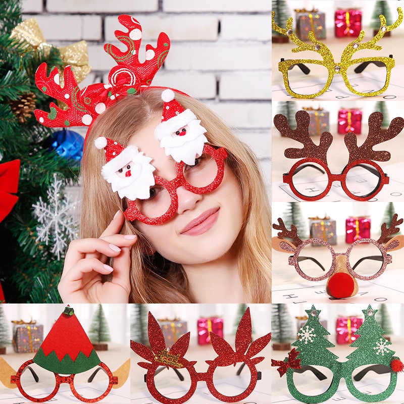 

Christmas Ornaments Cartoon Animals Rabbits Ears Glasses New Year Kids Gifts Toys Christmas Decoration New Year 2020 Party