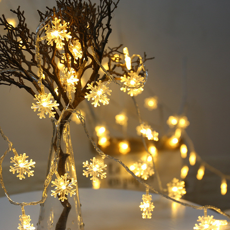 

Christmas Home Decoration 3m New Year 2020 Snowflake String Lights Battery New Year Navidad Chrismas Natal NewYear Christmas