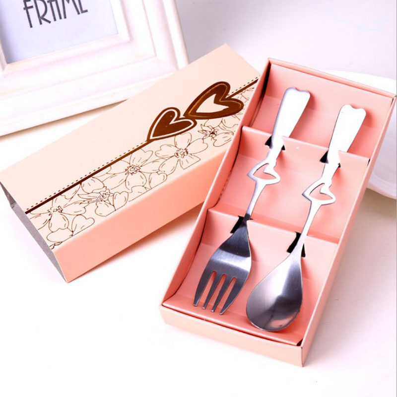 

10 sets Love Heart Wedding Favour Gift ideas Spoon & Fork Best Selling Wedding Favors Gifts for Guests Party Decorations