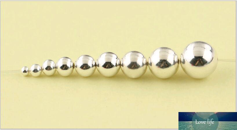 

Fashion Tibetan Silver Round Spacer Beads Assorted S 925 Sterling Silver Jewelry Accessories DIY handmade Loose Beads Small Large Hole
