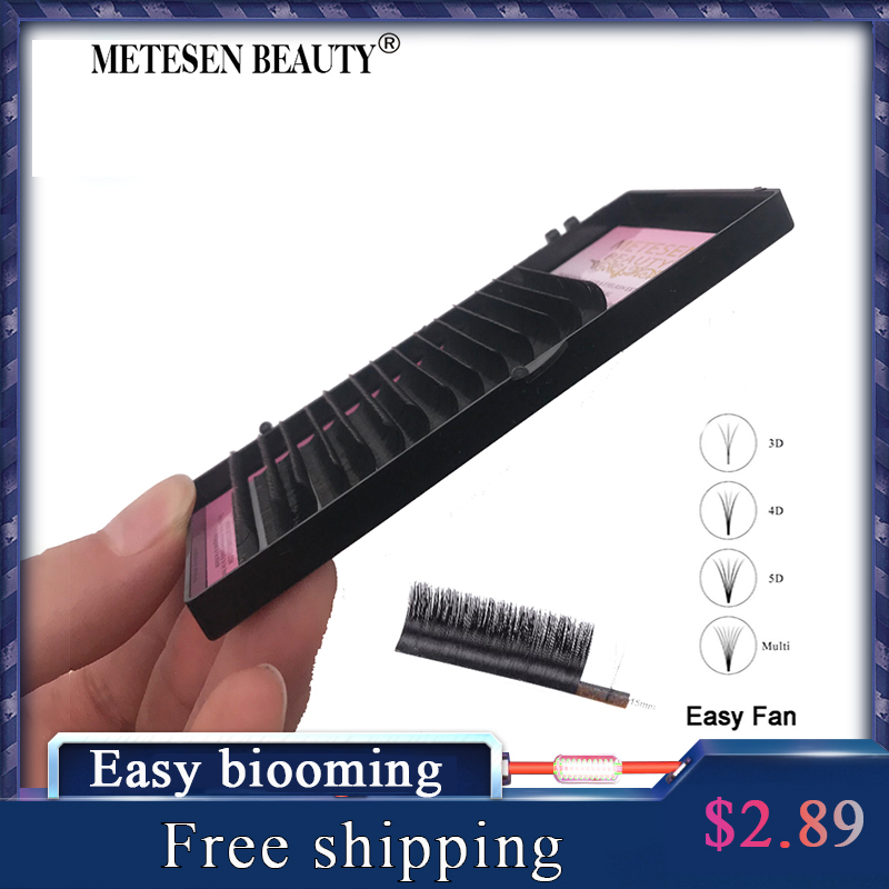 

METESEN BEAUTY 14LINES Easy Fan Bloom Eyelash Extension Austomatic Flowering Fast Fan Self-Making Fans Volume Lashes