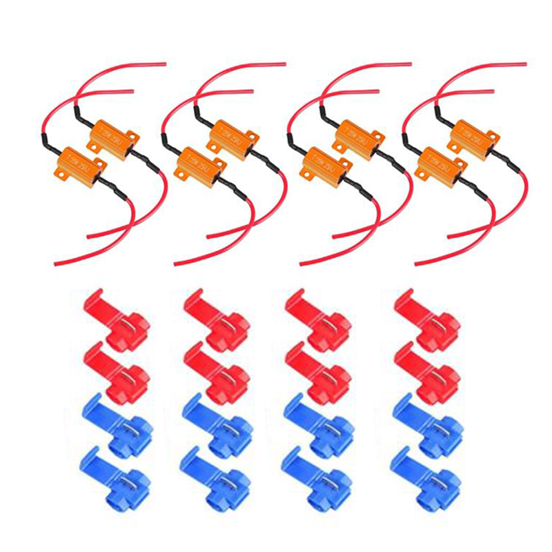 

8 Pcs 25W 25 Ohm LED Load Resistor for Turn Signal LED Lights