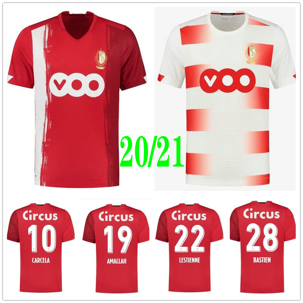 

2020 2021 Standard Liege Soccer Jerseys VANHEUSDEN LAIFIS CIMIROT EMOND CARCELA Custom 20 21 Home Away R.Standard de Liege Football Shirt, White