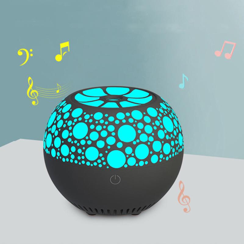 

LED Night Light Wireless Bluetooth Speaker Hifi Stereo Surround Colorful Fragrance Lamp Voice Reminder USB Touch Dimming Light