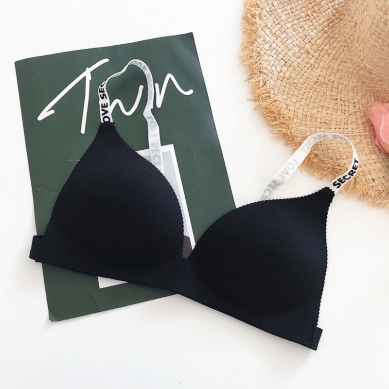 

Breathable Women's BraSeamless One-Piece Bra Bralette Wire Free Bra Women Push Up Lingerie Brassiere, Black