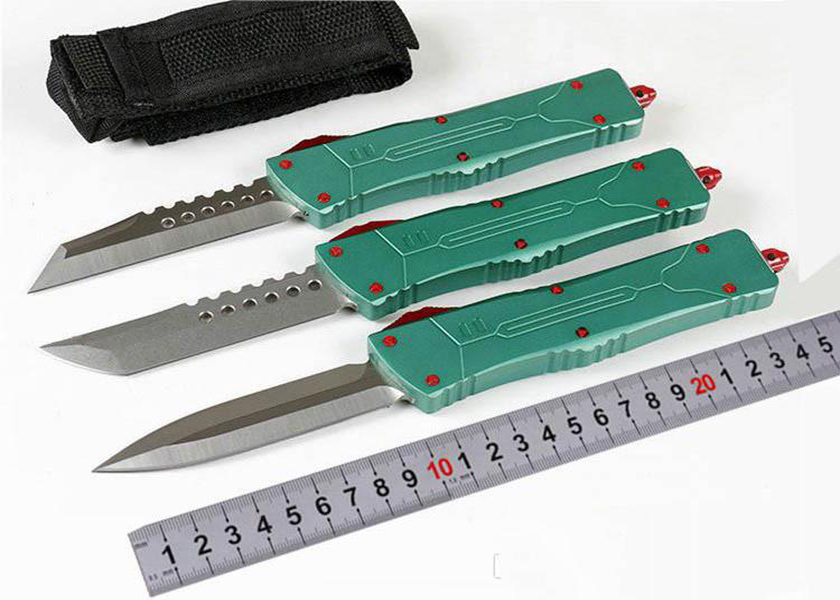 

High quality outdoor Microtech Ultratech UTX-85 UTX85 Bounty Hunter VG10 blade Titanium alloy plating handle Auto folding hunting EDC knife