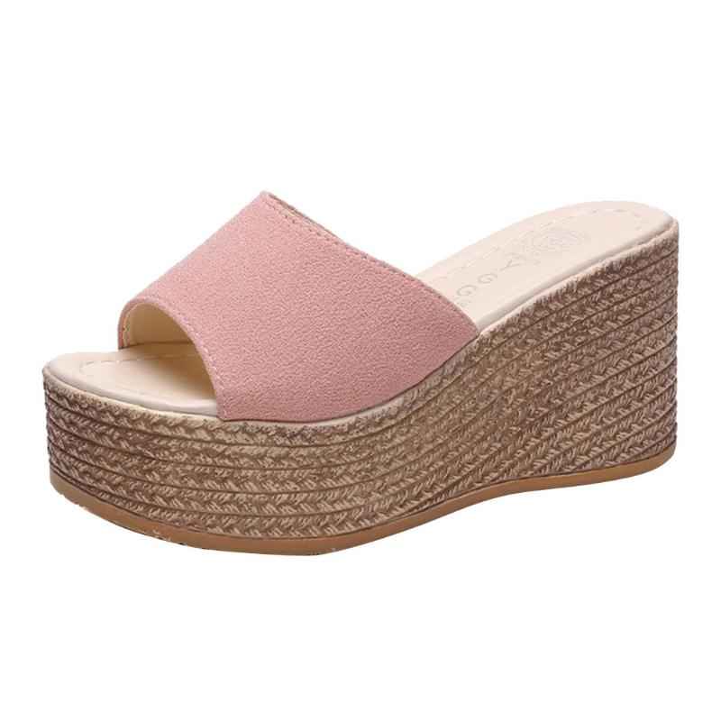 

Women Platform Sandals Wedge High Heel Casual Comfortable Leisure Slippers Shoes Slides Sandals Casual Shoes Slip On Slipper, As pic