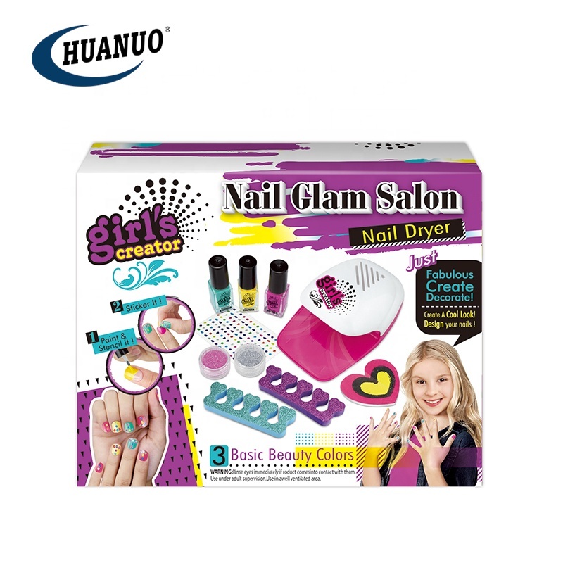 

diy create dress up beauty basic nail art set dryer colorful kids nail polish
