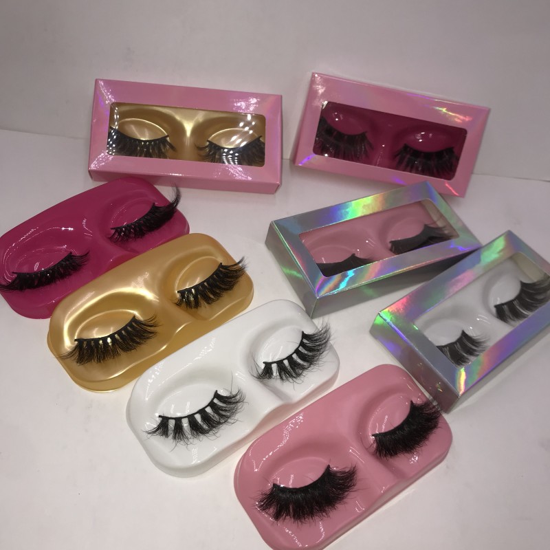 

25mm Mink Lashes with Face Tray Lash Box 6pairs/lot Reusable Eyelashes 3D Real Minks Fluffy Lashes