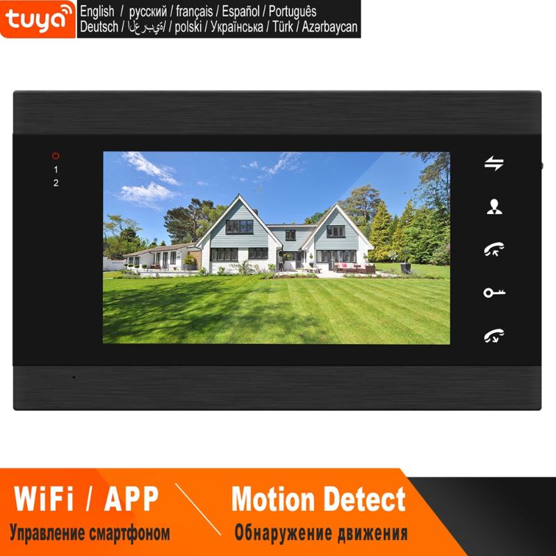 

HomeFong WiFi Video Door Phone Wireless Video Intercom 7 inch Monitor TUYA APP Smart Phone Real Time Control Motion Detection