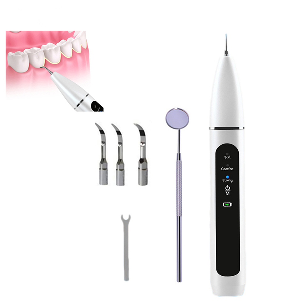

Portable Dental Scaling Tool for Teeth Hygiene Rechargeable Battery Drive USB Charging 5V High-Frequency Vibration 3 Gears Waterproof