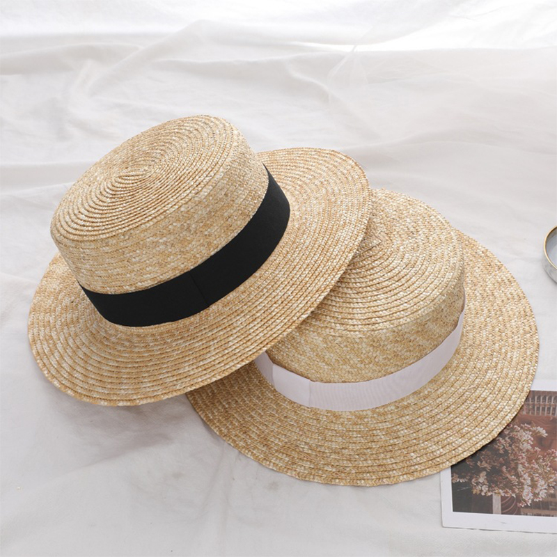 

Summer Hats for Women Hats for Women Summer Hat Sun Flat Hat Female Straw Sun Beach Sunscreen, 9cm brim