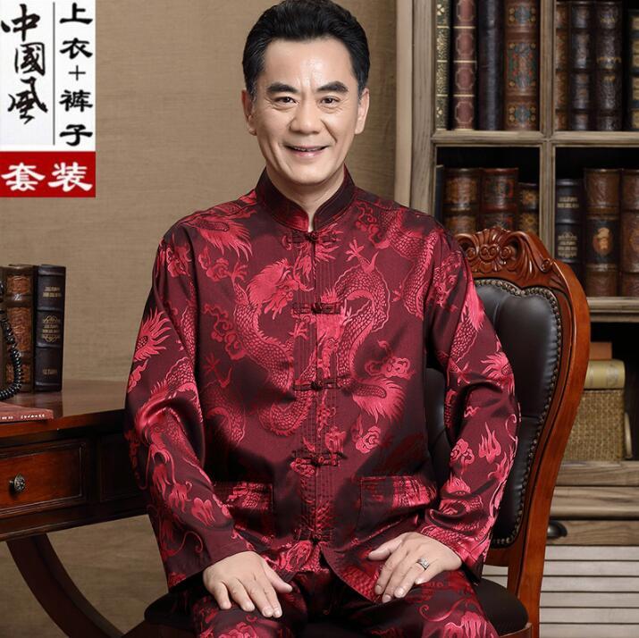 

Spring and summer Tang suit men blazer Stand collar buckle masculino silk casaco jaqueta Long sleeve coats mens jacket, 22