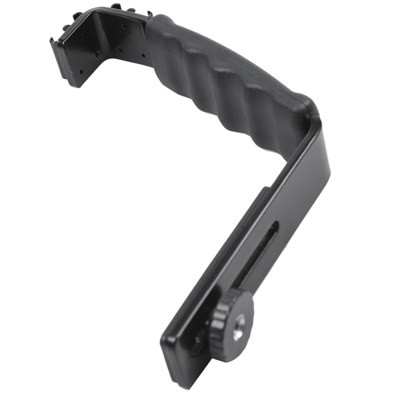 

Photo Flash Video Camera Grip Handle L Handle With 2 Standard Side Hot shoe Mount the holder DSLR