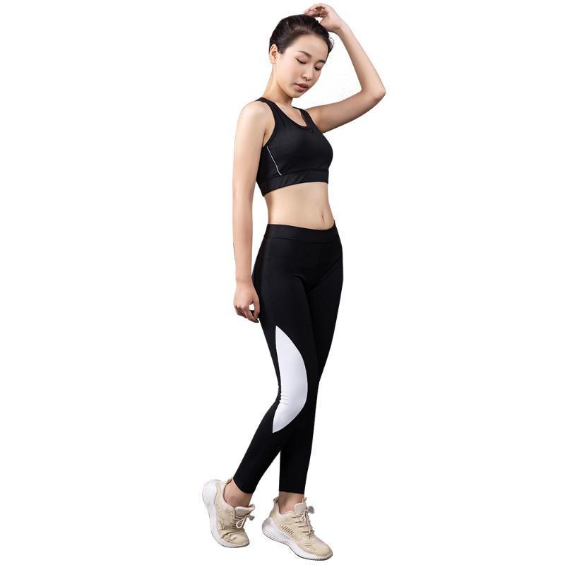 

LUKITAS Yoga Set 2Piece Sports Bra and Leggings Sports Set Polyester Wear Women Gym Fitness Tracksuit Workout Clothes, Grey