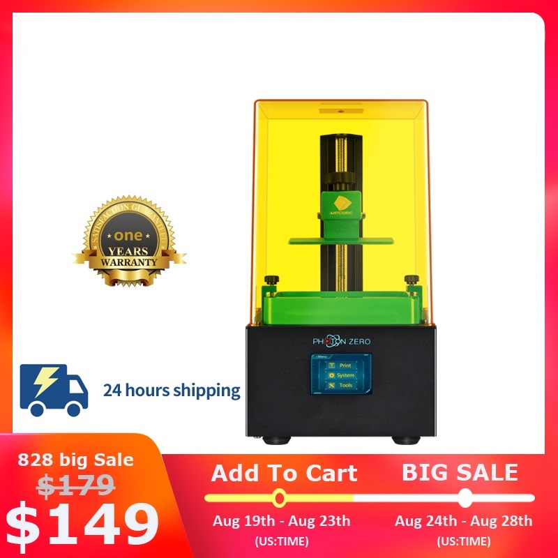 

3D Printer Photon Zero LCD Resin Printing Assembled With 16X Anti-aliasing Function Anycubic SLA UV Cooling System 3D Print Diy