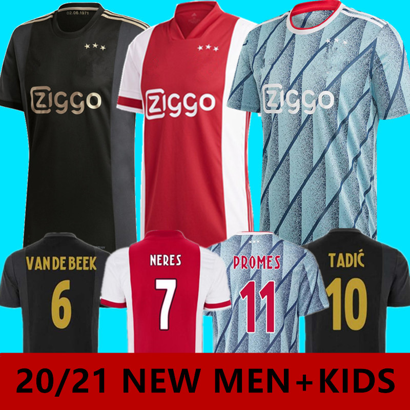 

20 21 Ajax Amsterdam Home Away Soccer Jersey 2020 2021 PROMES ÁLVAREZ TADIC NERES VAN BEEK TADIC ZIYECH Football Jerseys Uniforms MEN KIDS, Third kids