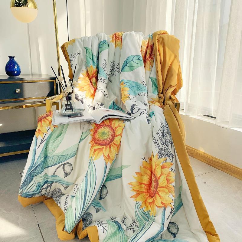

Summer Air-conditioning Quilt Thin Quilt Cotton Gift Bed Thin Blanket Multi-color High-quality Printed, Syc